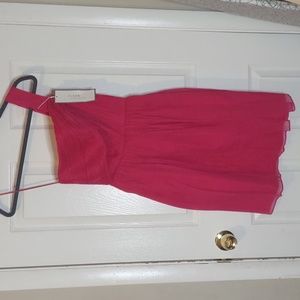 J Crew One Shoulder Chiffon Dress